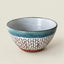 Terracotta Salad Bowl  | Aroma Blue & White