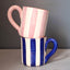 Set of 2 His and Hers Terracotta Bold Stripes Mugs
