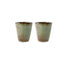 Set of 2 Stoneware Espresso Coffee Cup | Breezy Green