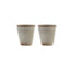 Set of 2 Stoneware Espresso Coffee Cups | Breezy Grey