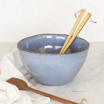 Stoneware Salad Bowl | Breezy Blue