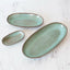 Stoneware Serving Oval Trays | Breezy Green