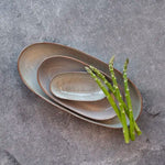 Stoneware Serving Oval Trays | Breezy Grey