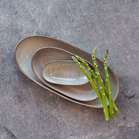 Stoneware Serving Oval Trays | Breezy Grey