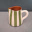 Terracotta Bold Stripe Mini Jug | Green