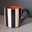 Terracotta Bold Stripes Mug | Black