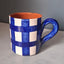 Terracotta Grid Mug | Blue