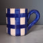Terracotta Grid Mug | Blue