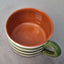 Terracotta Horizontal Bold Stripes Flat Mug | Green