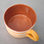 Terracotta Horizontal Bold Stripes Flat Mug | Yellow