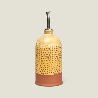 Terracotta Olive Oil Dispenser Bottle | Aroma Yellow