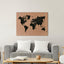 World Map Cork Notice Board