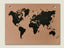 World Map Cork Notice Board