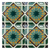 Handmade Hispano Arab Relief Tiles SN22