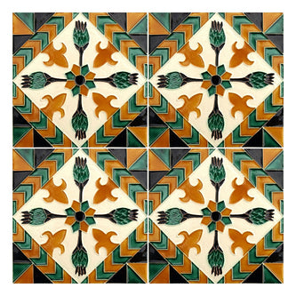 Handmade Hispano Arab Relief Tiles SN18