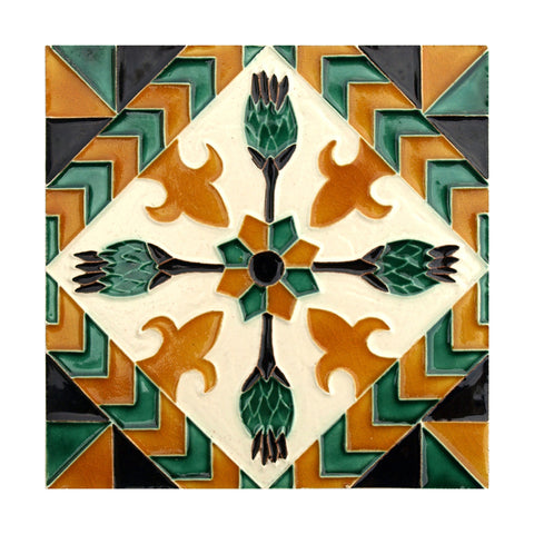 Handmade Hispano Arabic Relief Tiles SN18