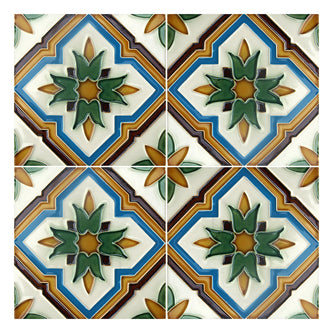 Handmade Hispano Arab Relief Tiles SN17