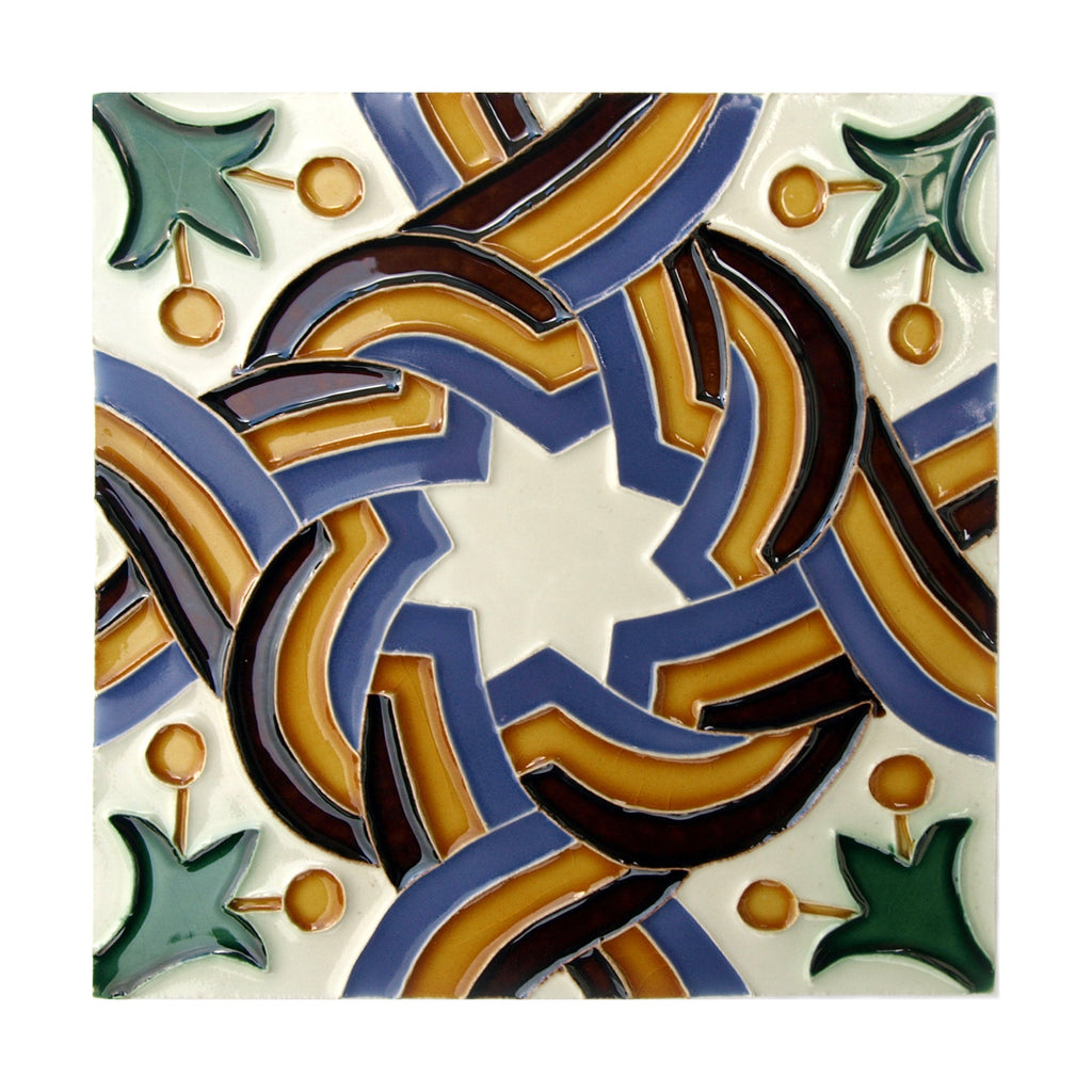 Handmade Hispano Arabic Relief Tiles SN32