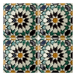 Handmade Hispano Arab Relief Tiles SN13a