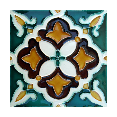 Handmade Hispano Arabic Relief Tiles SN33