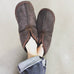 Dark Brown Merino Sheepskin Slipper Boots Thin Soles