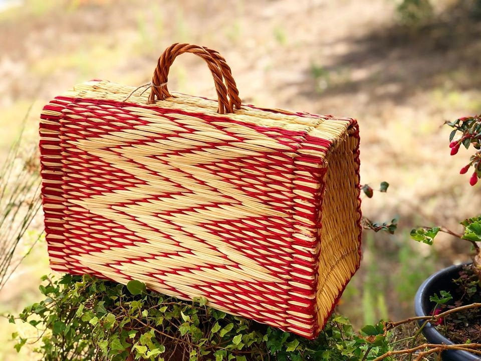 Natural Straw Reed Basket Bag 6