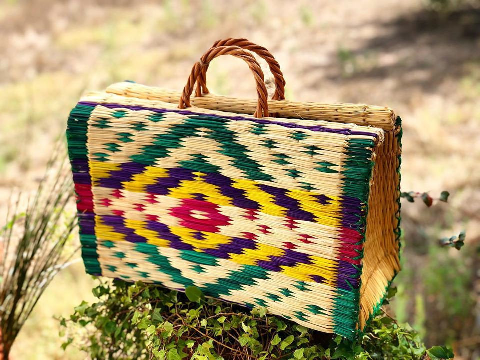 Natural Straw Reed Basket Bag 4
