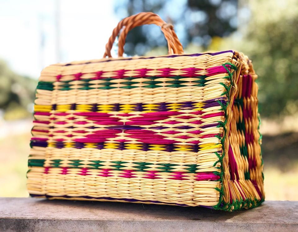 Straw Bag - Reed French Basket – Inside