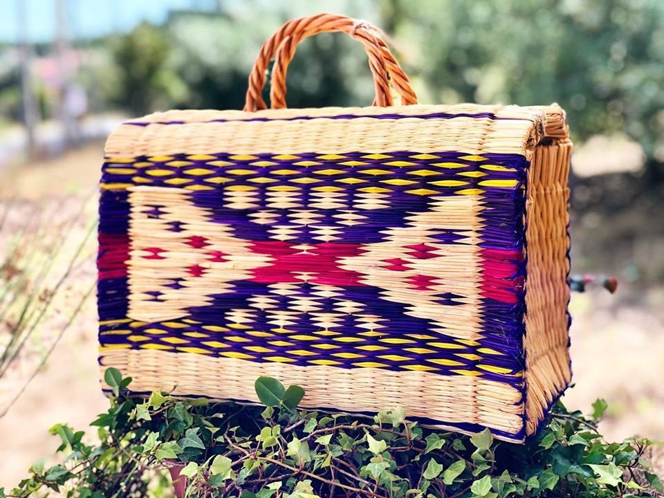 Natural Straw Reed Basket Bag 22