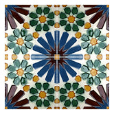 Handmade Hispano Arab Relief Tiles SN23