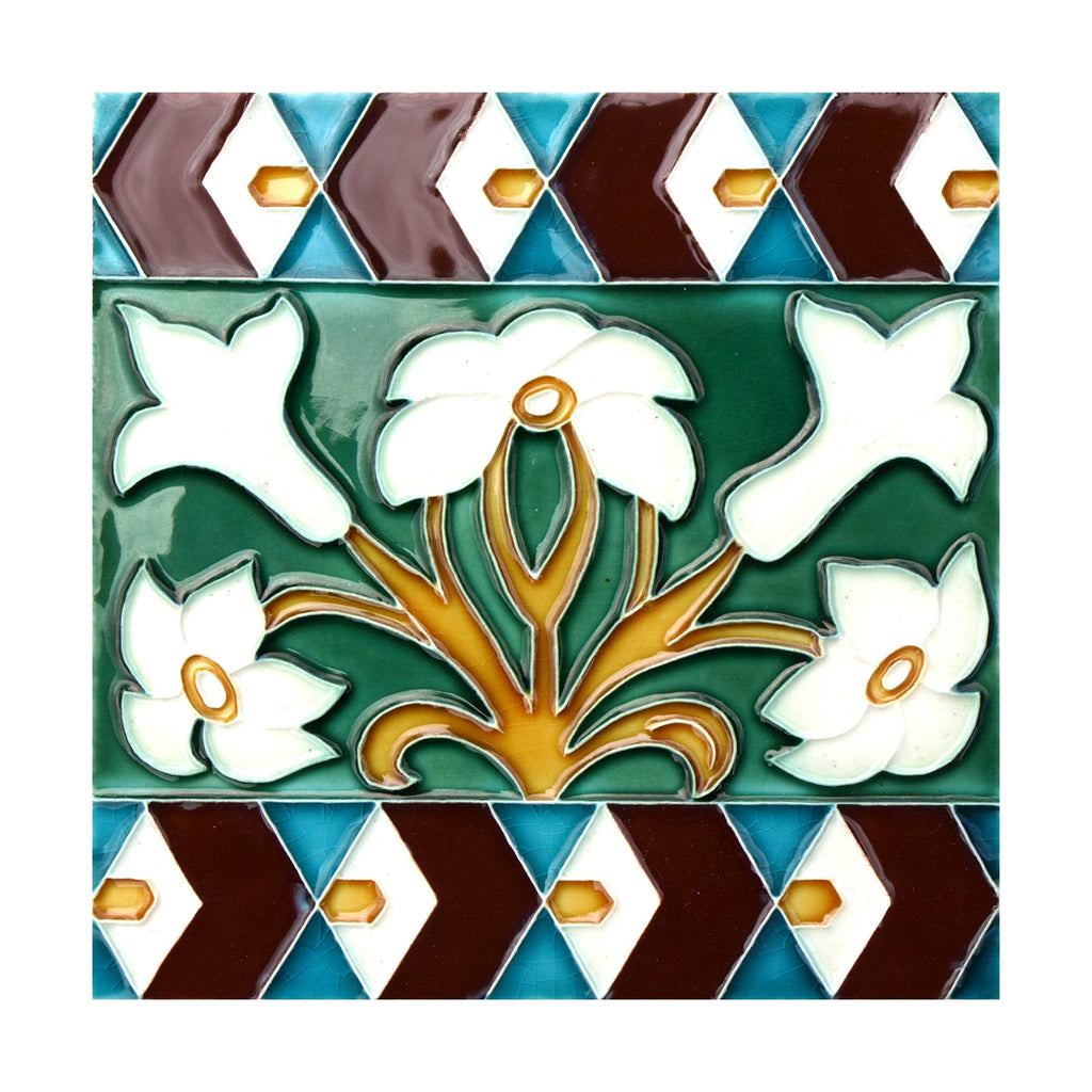 Handmade Hispano Arabic Relief Tiles SN21