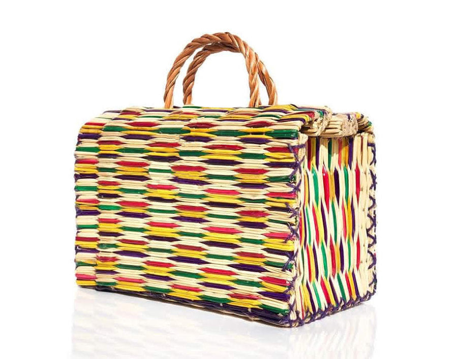 Natural Straw Reed Basket Bag 17