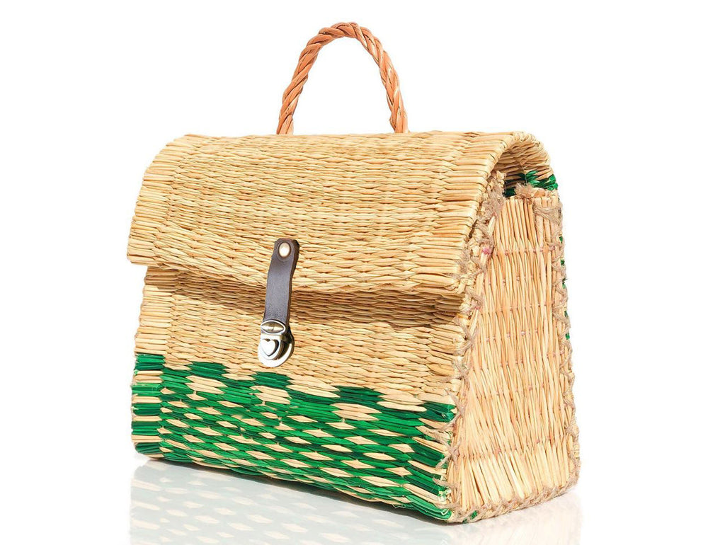 Natural Straw Reed Basket Bag 12