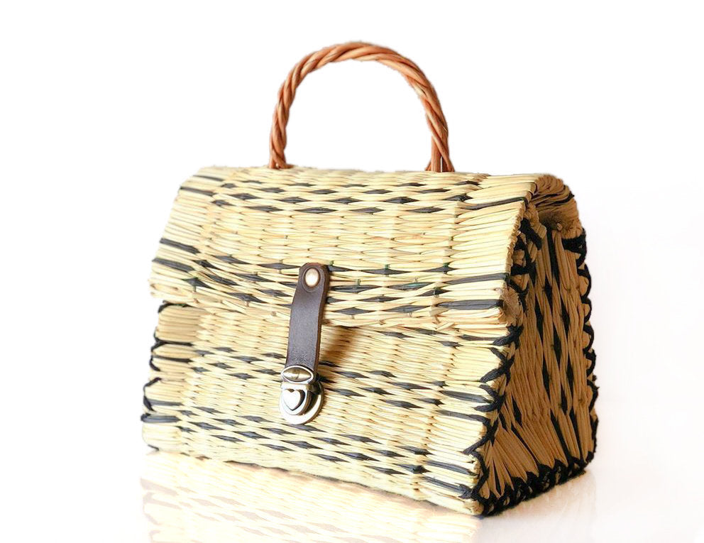 Natural Straw Reed Basket Bag 13